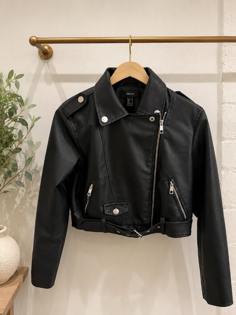 Women's Forever 21 Black Moto Jacket
